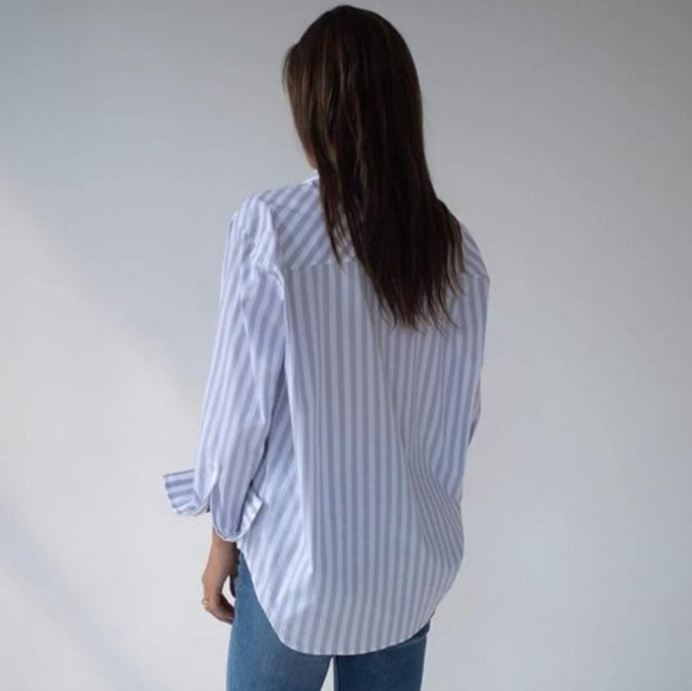 AYR The Deep End Stripe Shirt in Grape Soda Large - Picture 2 of 9